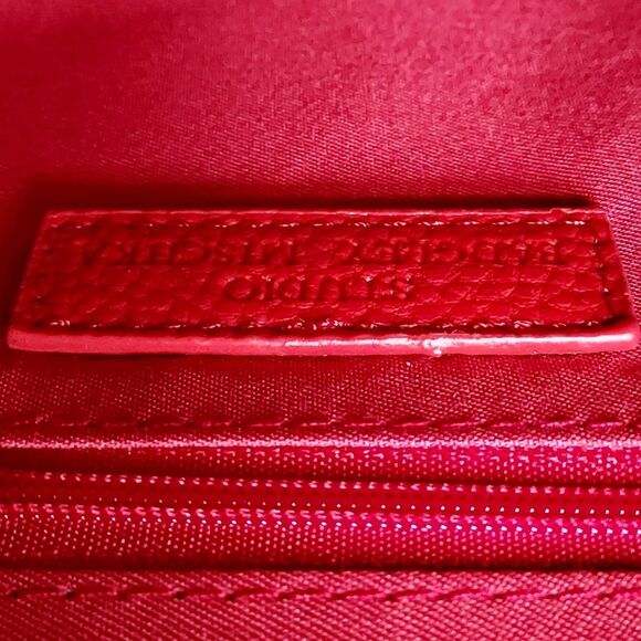 Bangley Mischka  Crossbody Handbag/Tote Rich Red W/ Gold Accents ~NWT - Picture 11 of 13